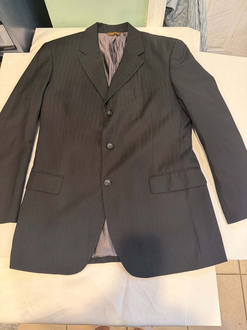Caravelli Superior 150's Disegno Collezioni Pinstripe Suit Jacket